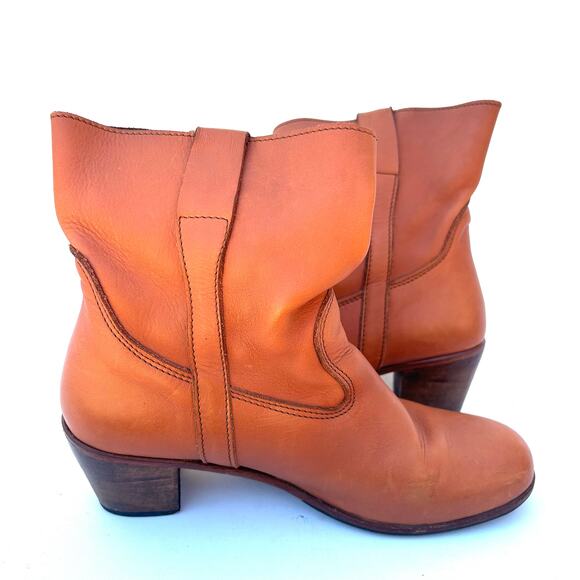 La Botte Gardiane Handmade Leather Ankle Boots French Heritage Western 38 Camel - Picture 10 of 13